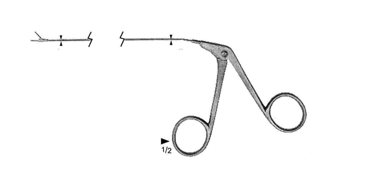 MİKRO LARİNGOLOJİ YUVARLAK KAP FORSEPS DÜZ 230MM